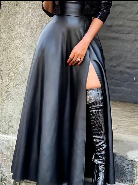 Faux Leather Skirt