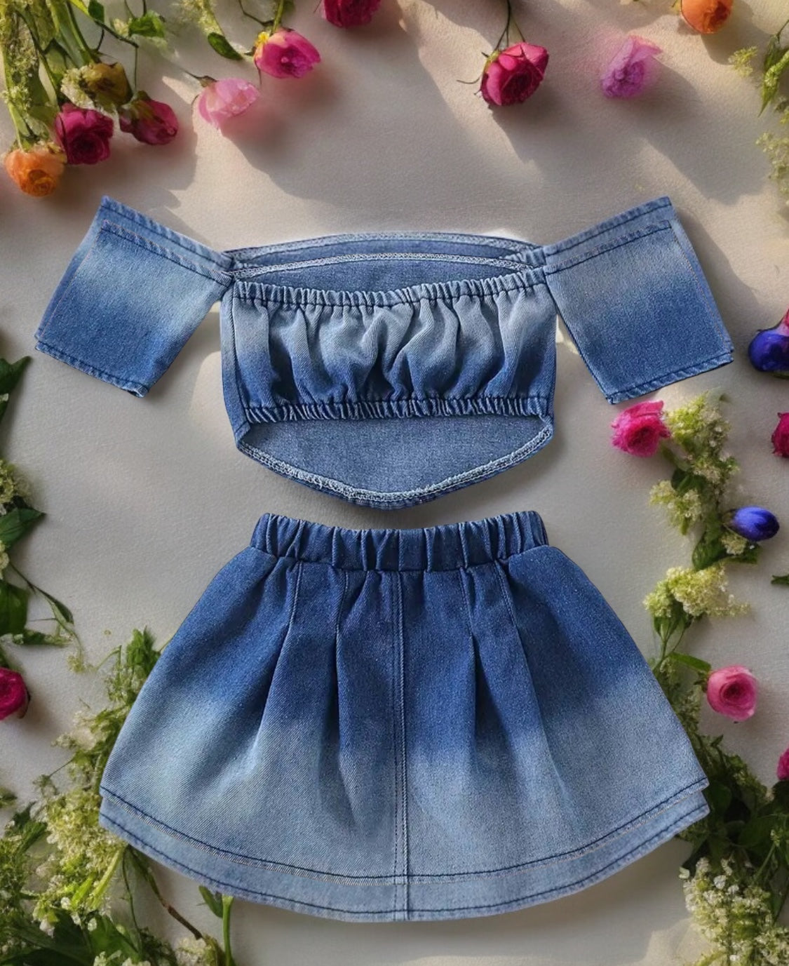 Lil Ms. Denim Skirt Set